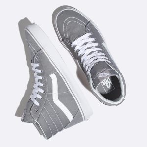 Vans Bayan Spor Ayakkabı Canvas Sk8-Hi Gri | 69162-659